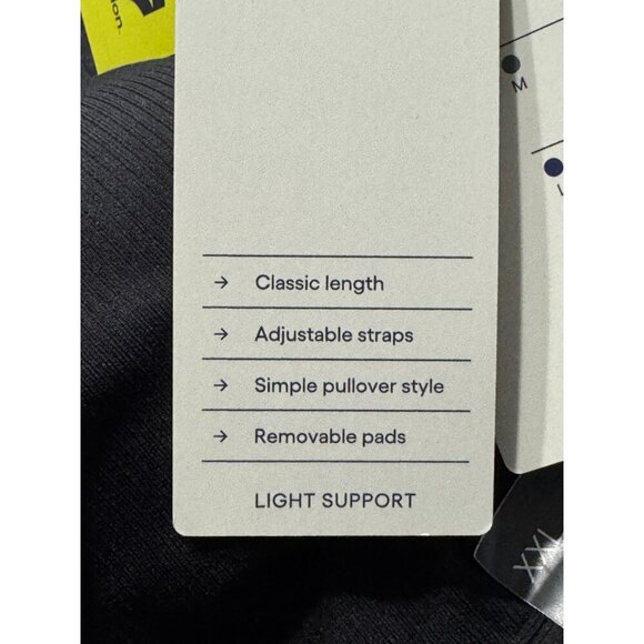 XXL - Womens Light Support Rib Triangle Bra - All In Motion - Black - Picture 5 of 8